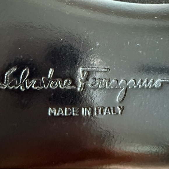 Salvatore Ferragamo Black Satin Pleated Peep-Toe Heels • 9 • NEW - Picture 9 of 11